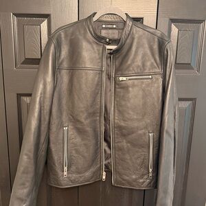 Coach Black Leather Jacket L